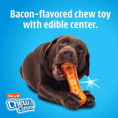 Hartz Chew 'n Clean Dental Duo detail showing the bacon-flavored treat center.