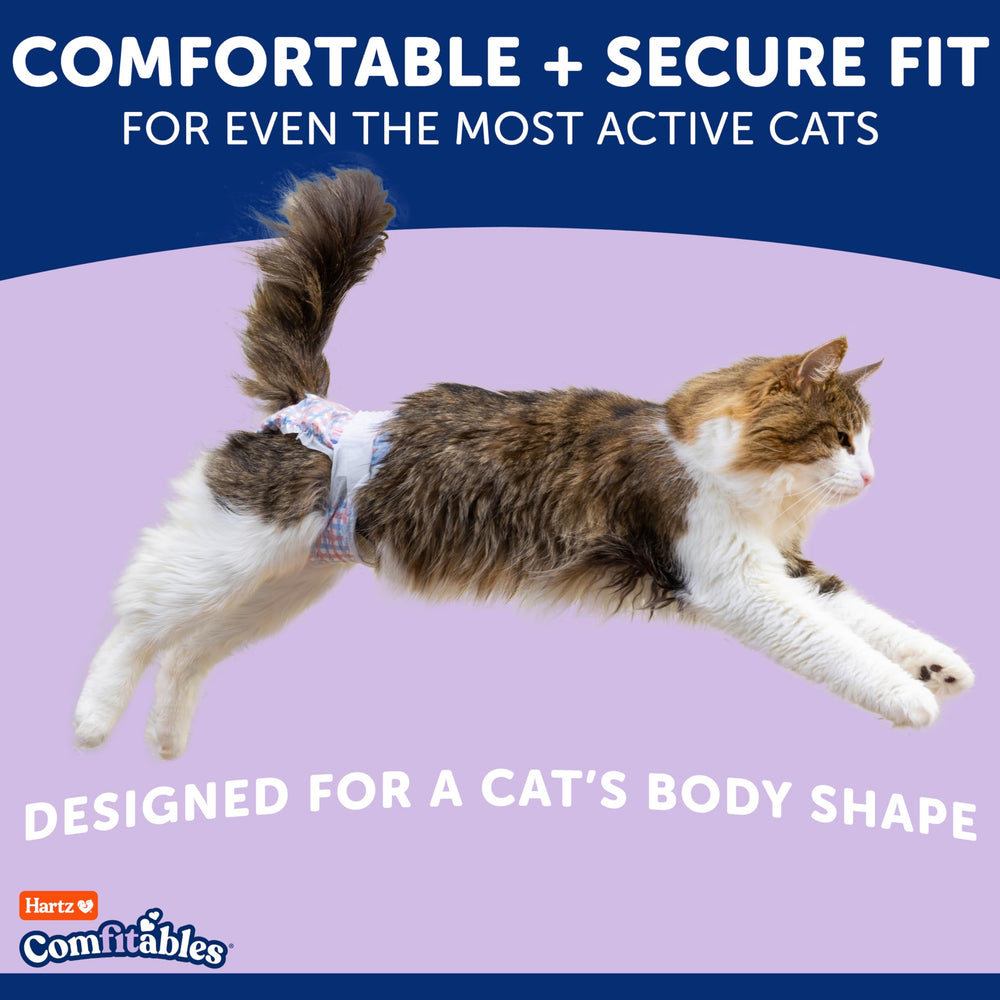 Hartz Comfitables Cat Diaper close-up of its wide adjustable tabs.