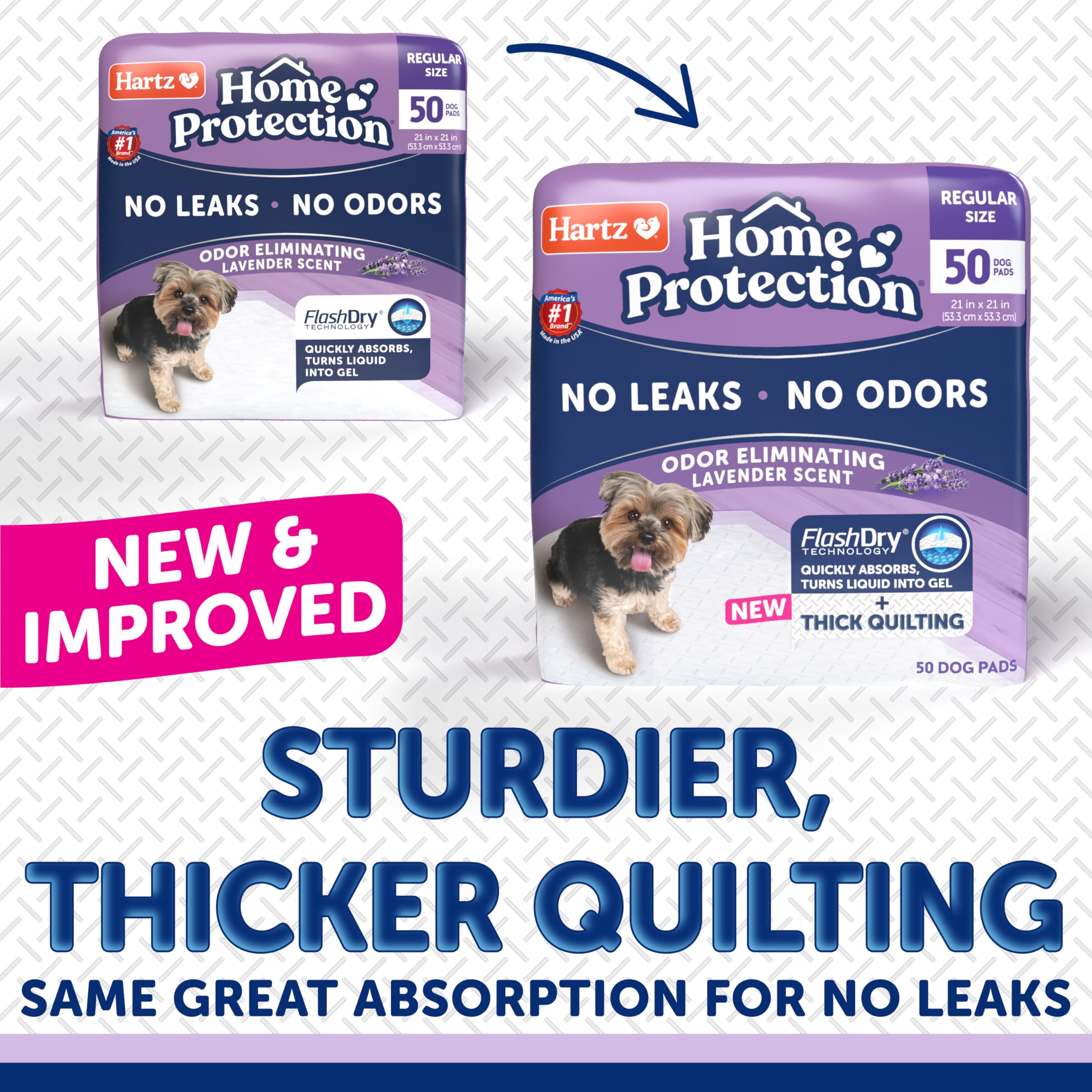 Hartz dog pads close-up showing the quilted absorbent surface.