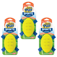 Hartz Dura Play Sports Football dog toy shown from the front.