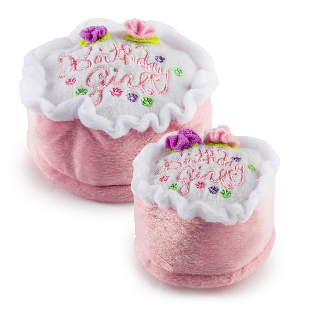 Haute Diggity Dog Birthday Girl Cake plush dog toy shown from the back.