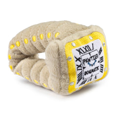 Haute Diggity Dog Pawtier Watch plush dog toy shown from the front.
