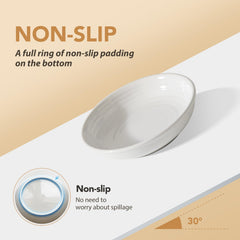 Havniva ceramic cat bowl close-up highlighting its smooth glazed surface.