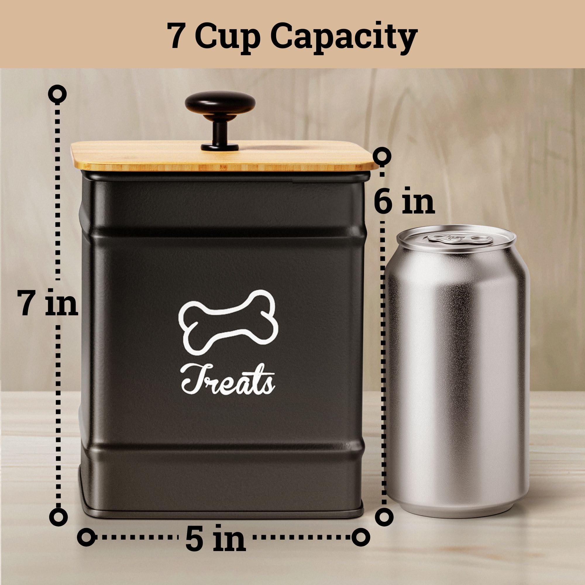 HB Design Co. Dog Treat Container shown from an alternate side angle.