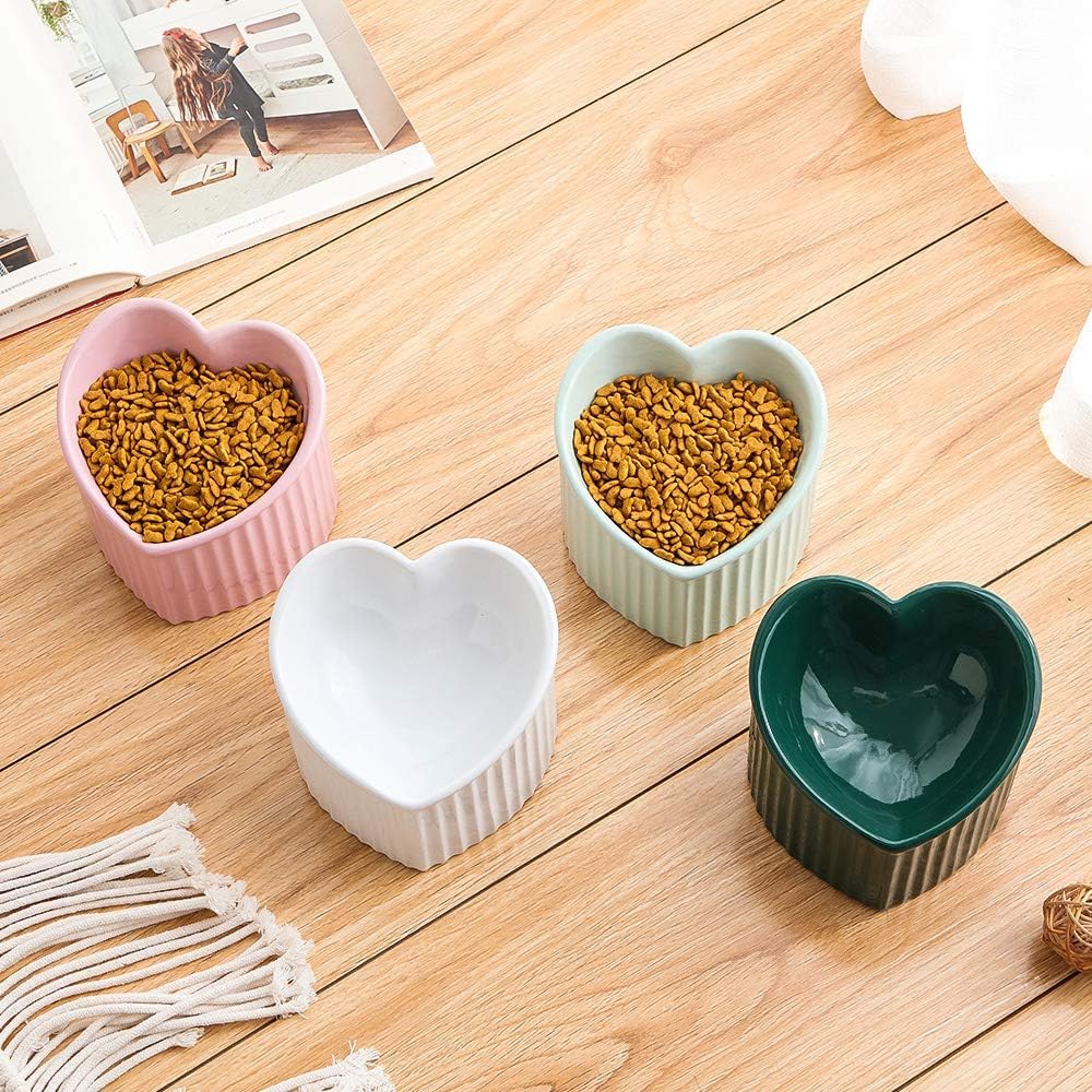 HCHLQLZ ceramic cat bowl shown holding water.