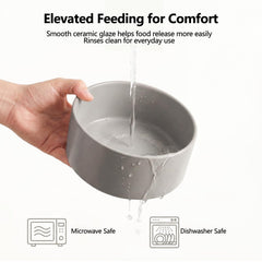 HCHLQLZ raised dog bowl stand detail showing the fitted non-slip pads.