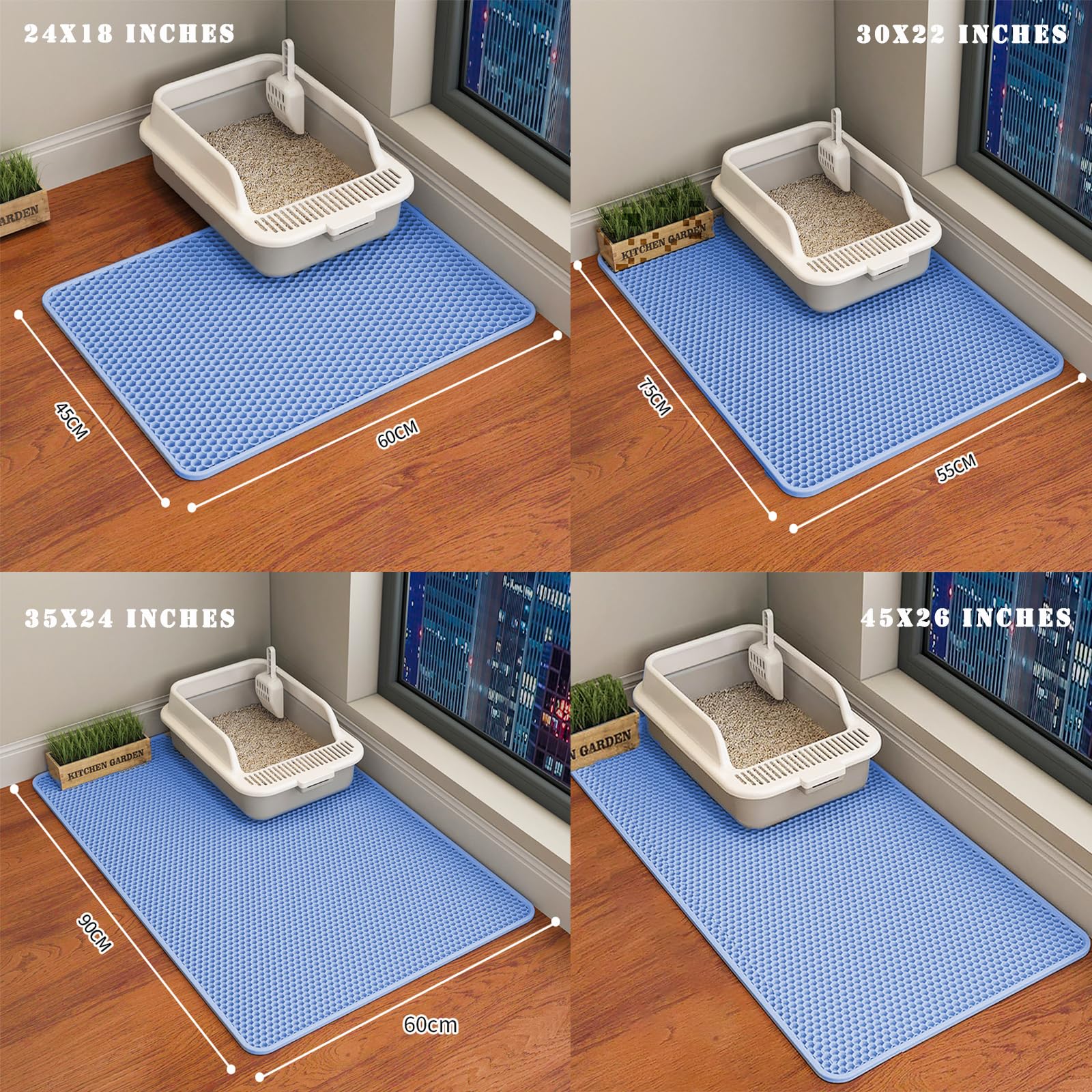 HCY&WLD Cat Litter Mat used as a cat feeding mat.