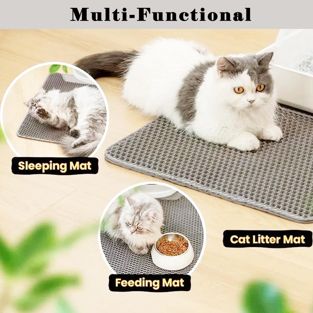 HCY&WLD Cat Litter Mat being washed with water.