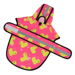 HDE Dog Raincoat harness opening shown for leash access.