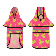 HDE Dog Raincoat reflective material shown in a detail view.