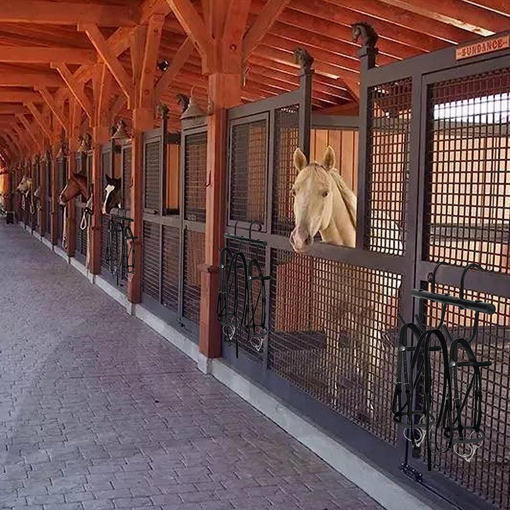 HDYEGY tack rack shown at an alternate angle in black.