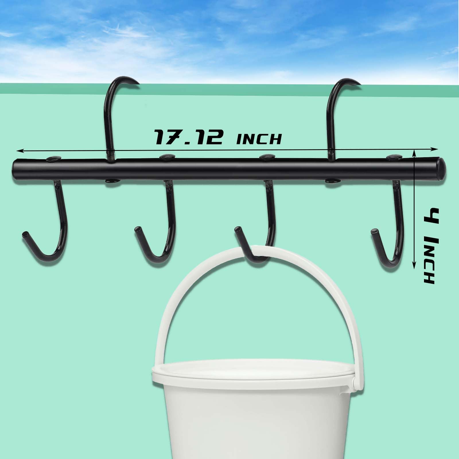 HDYEGY tack rack close-up showing the swivel hooks.