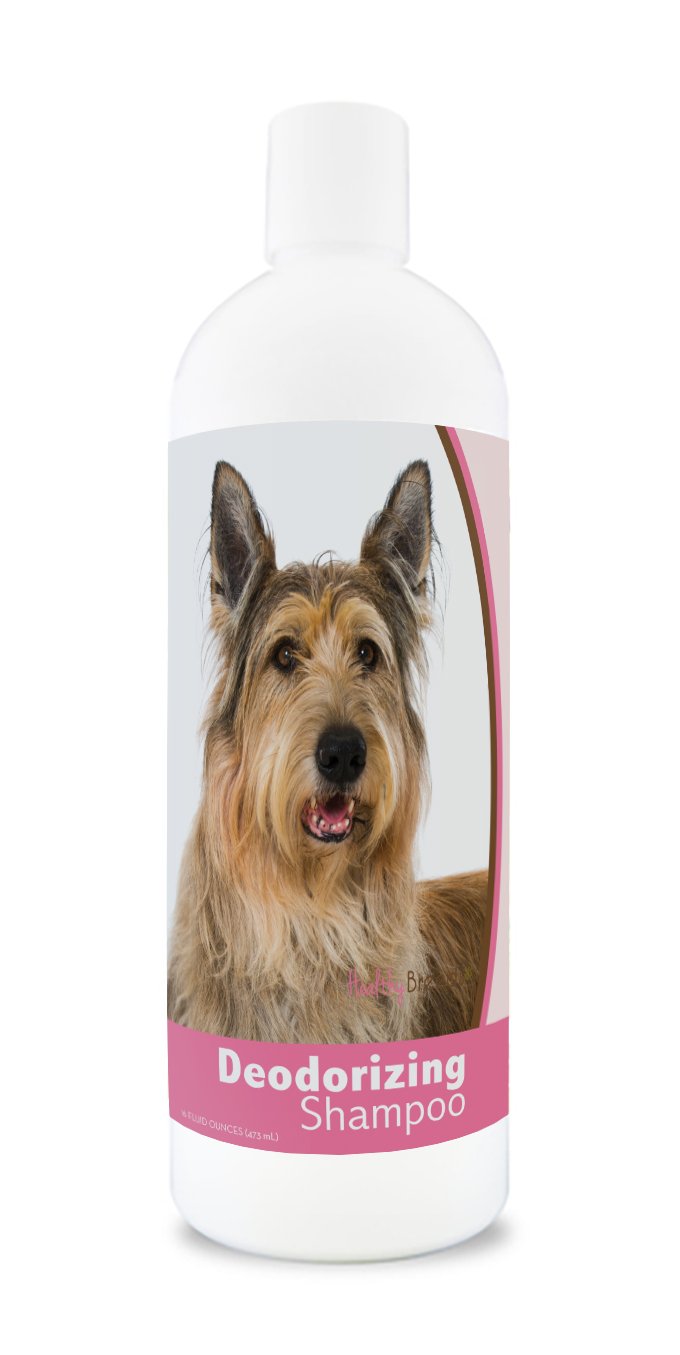 Healthy Breeds Berger Picard Deodorizing Shampoo bottle shown from the front.