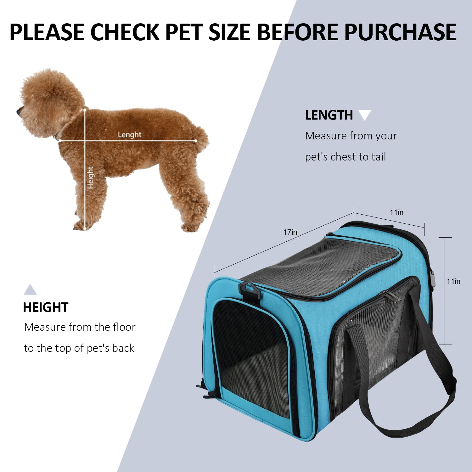 Henkelion pet carrier shown being carried with its shoulder strap.