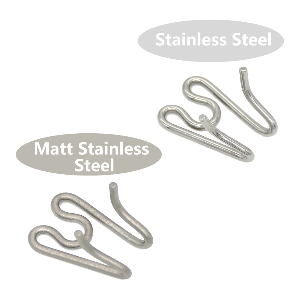 Herm Sprenger matte stainless steel links shown at an alternate angle.