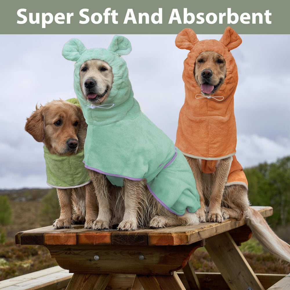 HhiMyOct dog bathrobe belly buckle shown securing the waist strap.