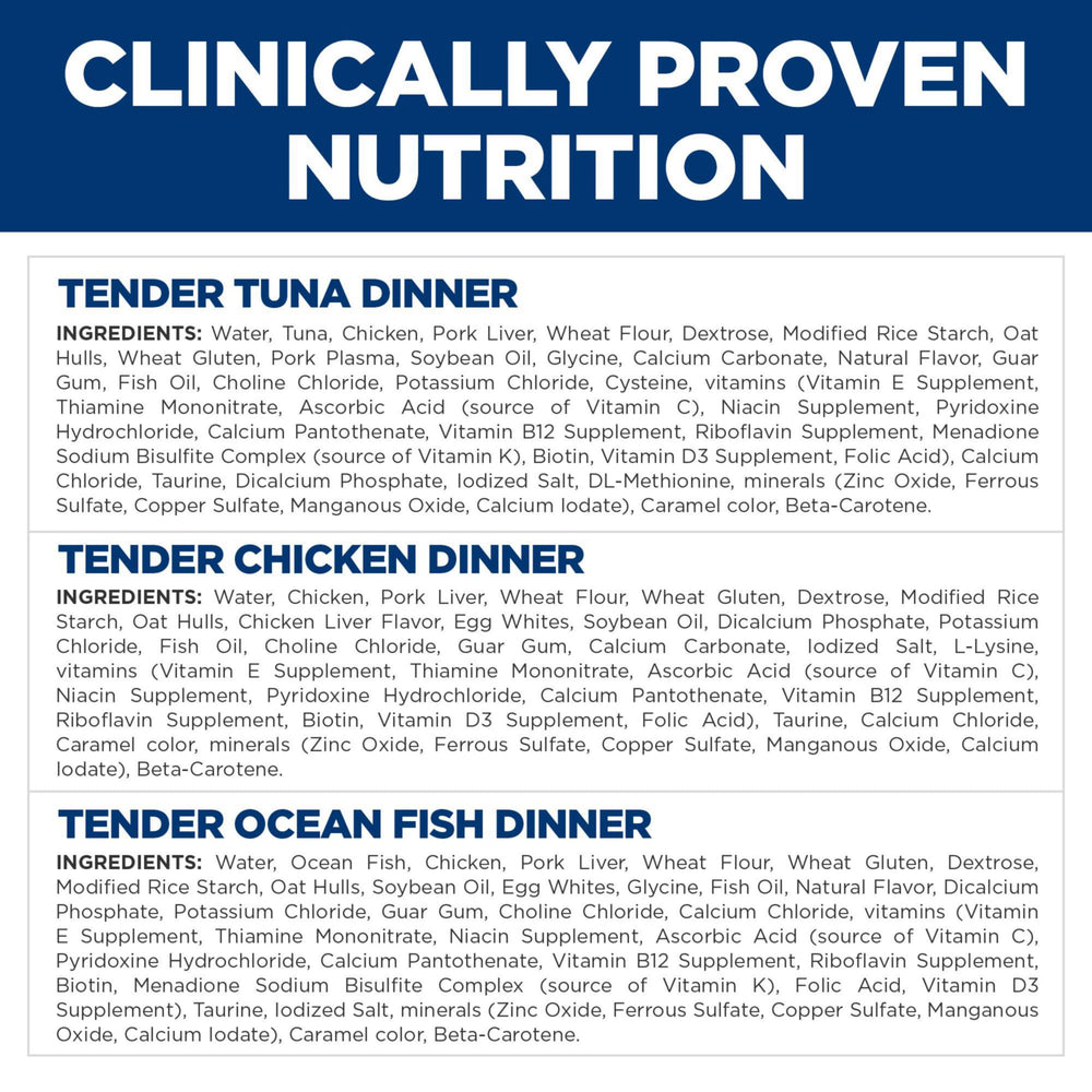 Hill's Science Diet wet cat food Tender Ocean Fish recipe can.