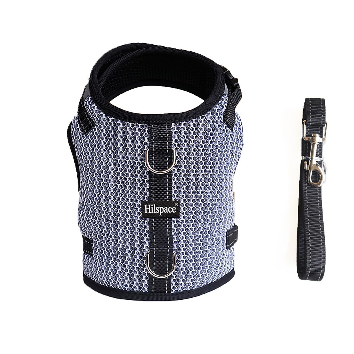 Hilspace Dachshund Harness detail showing its reflective accents.
