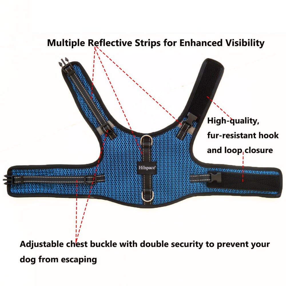 Hilspace Dachshund harness vest showing its chest-centered design.