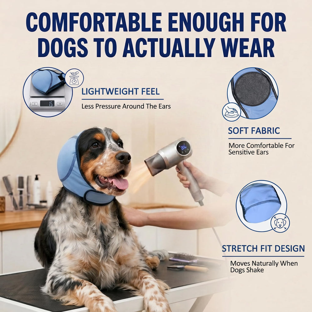 HOFI Dog Ear Covers close-up showing the flexible elastic edge.