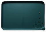 Hoki Found Silicone Pet Food Mat shown from the front in dark cedar.