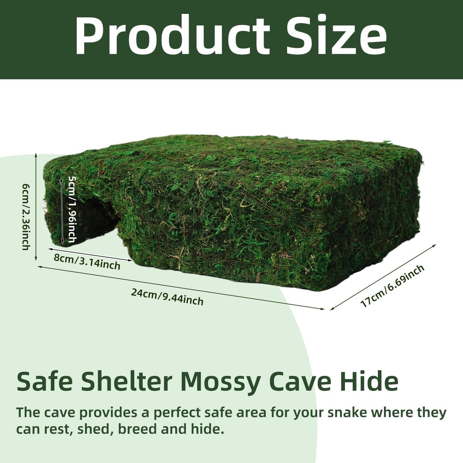 Hollima Mossy Cave Hide close-up showing its authentic natural moss exterior.