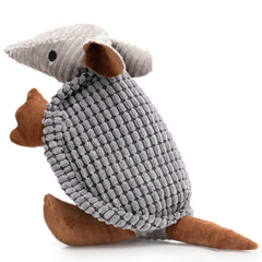 Hollypet Armadillo Squeaky Dog Toy shown from the front.