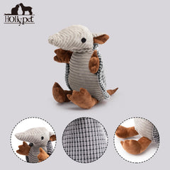 Hollypet Armadillo Squeaky Dog Toy with its distinctive grunt feature.