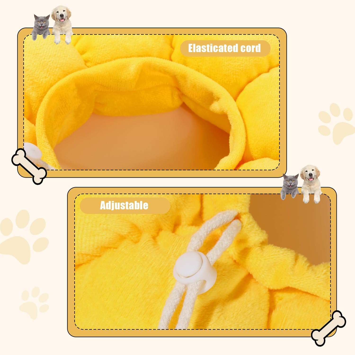 HOMBYS Soft Dog Cone worn by a pet resting.