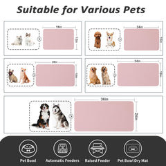 HotLive pet food mat placed beneath two pet bowls.