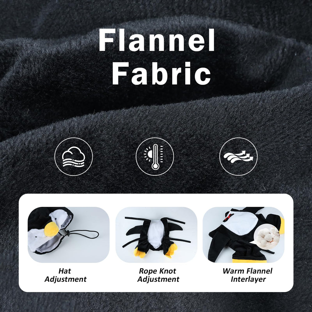 HOTUMN Dog Penguin Halloween Costume fabric shown in a close-up.