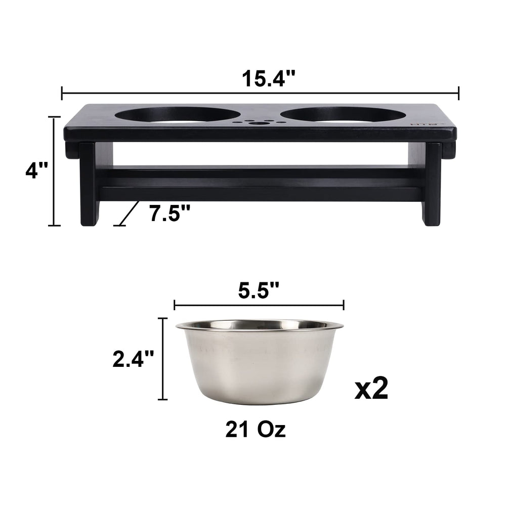 HTB elevated dog bowl stand detail showing the pads beneath its legs.