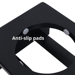 HTB elevated dog bowl stand detail showing a removable stainless steel bowl.
