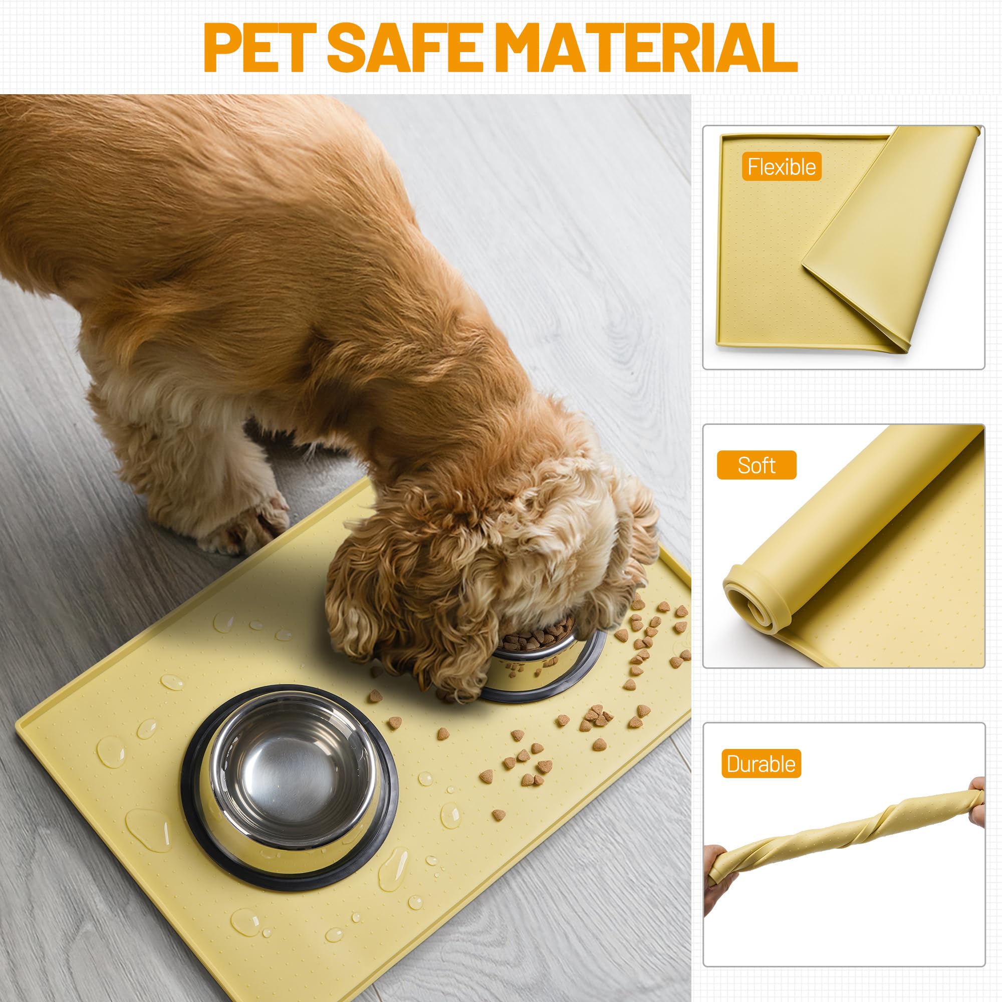 Hubulk Dog Feeding Mat being rinsed clean in a sink.