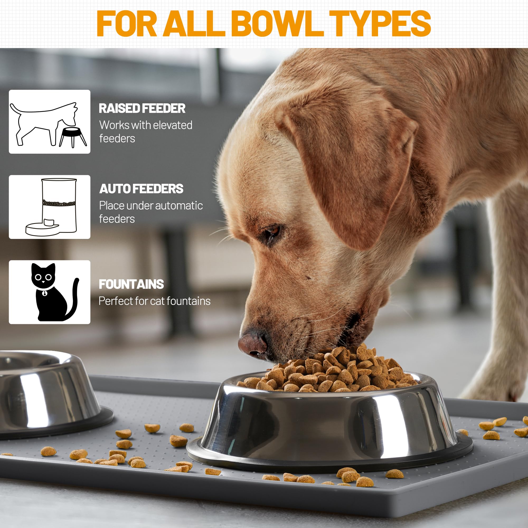 Hubulk dog feeding mat shown folded for dishwasher cleaning.