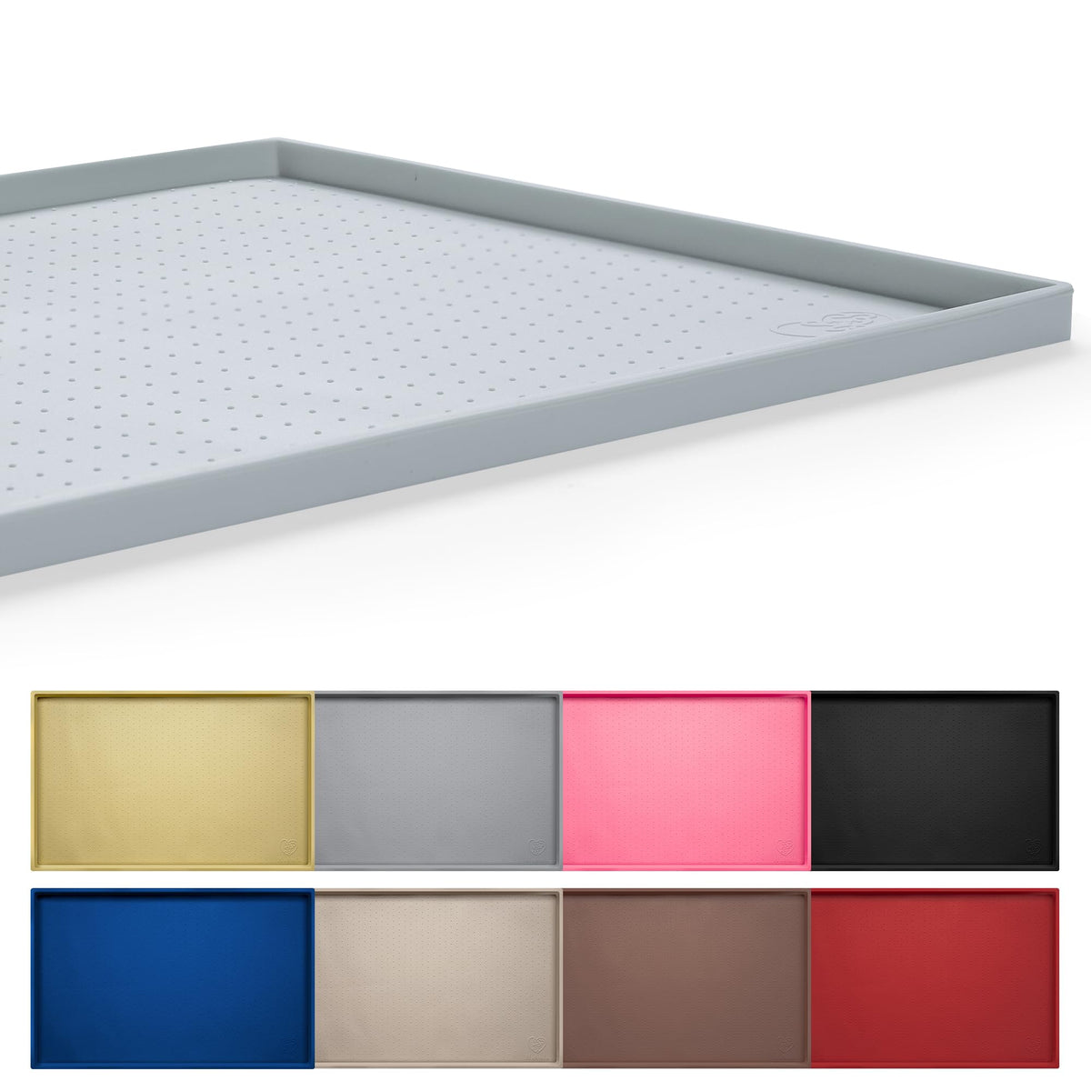 Hubulk Dog Feeding Mat shown from the front in Mist.
