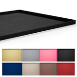 Hubulk Dog Feeding Mat shown in a full view to display its shape and black colour.