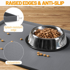 Hubulk dog feeding mat detail showing the non-slip surface.
