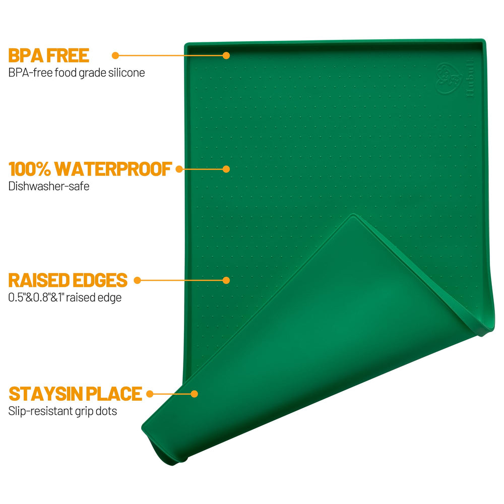 Hubulk Dog Feeding Mat close-up showing its raised outer edge.