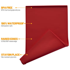 Hubulk dog feeding mat close-up showing its raised outer edge.