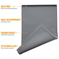 Hubulk dog feeding mat close-up showing its raised outer edge.