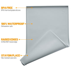 Hubulk Dog Feeding Mat close-up showing its raised outer edge.