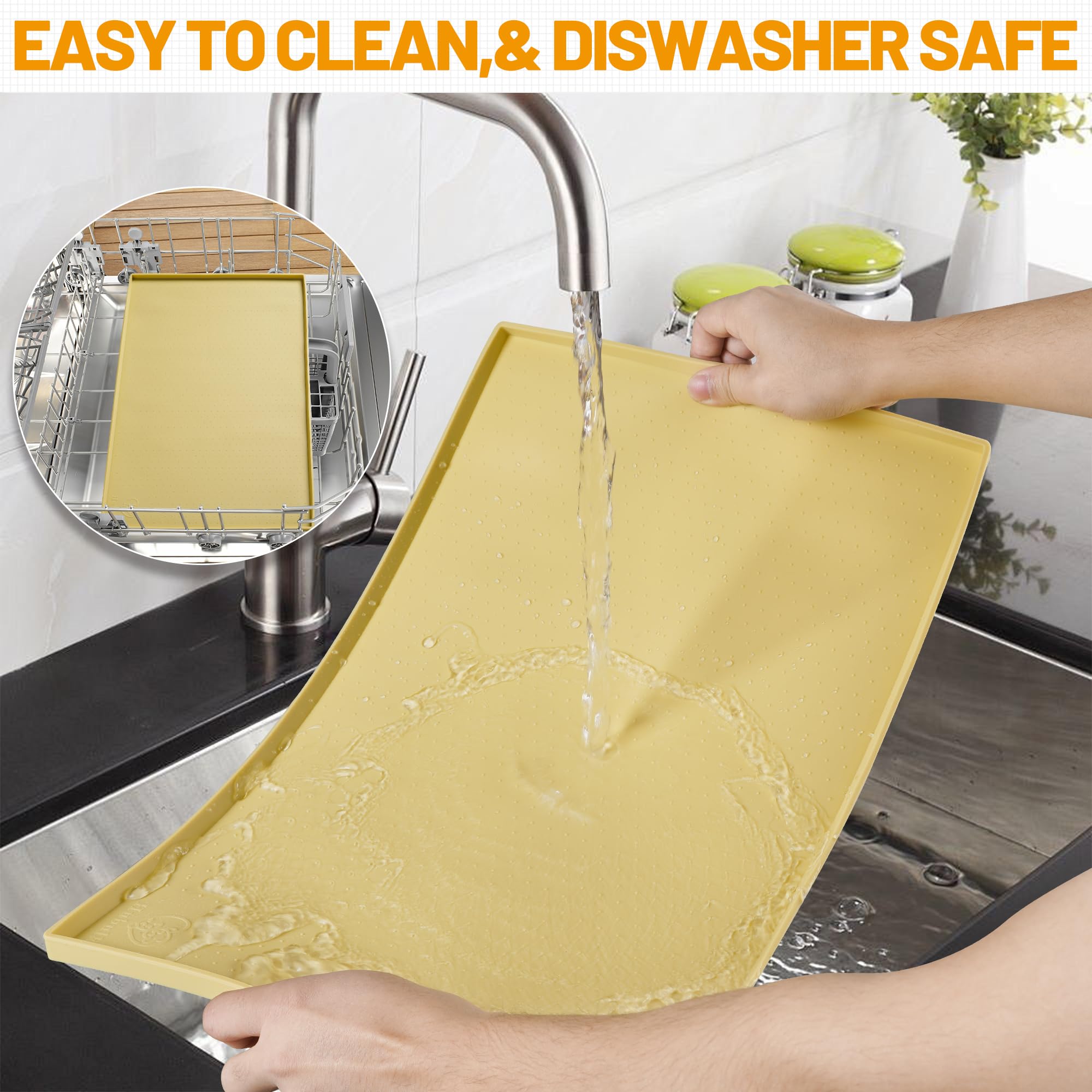 Hubulk Dog Feeding Mat shown from a side angle to highlight its raised rim.