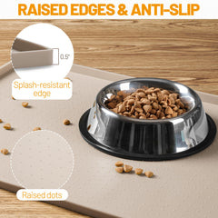 Hubulk dog feeding mat detail highlighting the silicone surface.