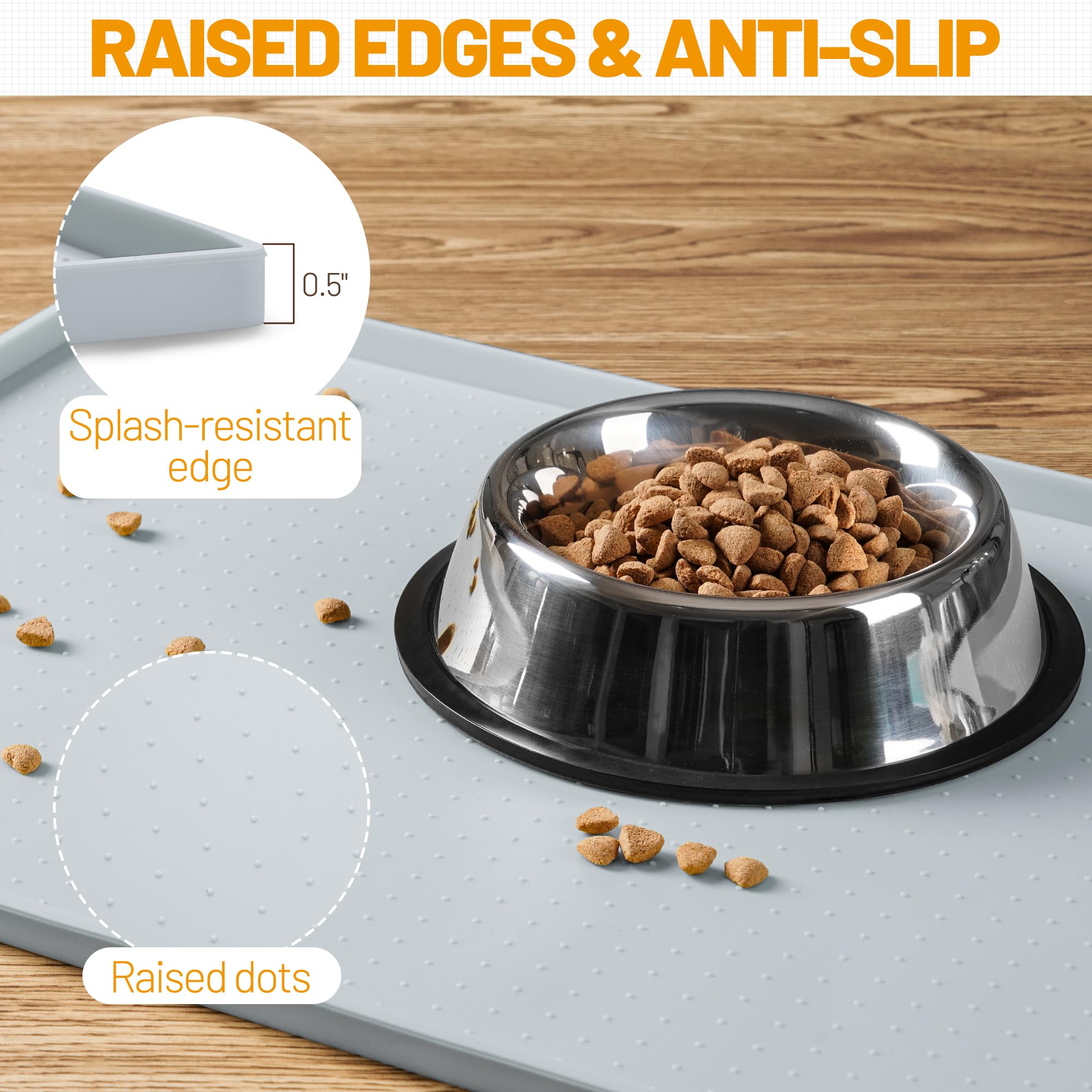 Hubulk Dog Feeding Mat detail showing the nonslip silicone surface.