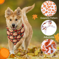Huhumy dog bandana tied around a pet’s neck for a seasonal outfit.