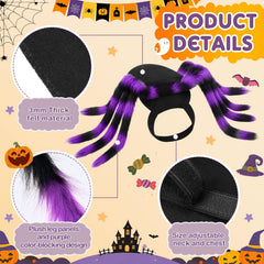 Huhumy spider pet costume detail showing its integrated adjustable harness.