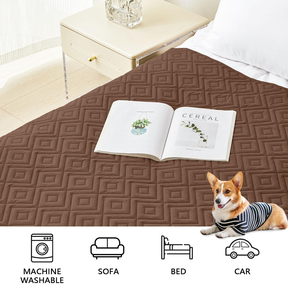 hyha dog blanket laid in a car.