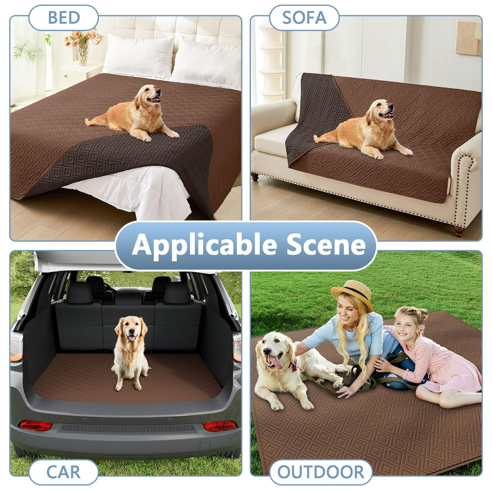 hyha dog blanket placed in a kennel.
