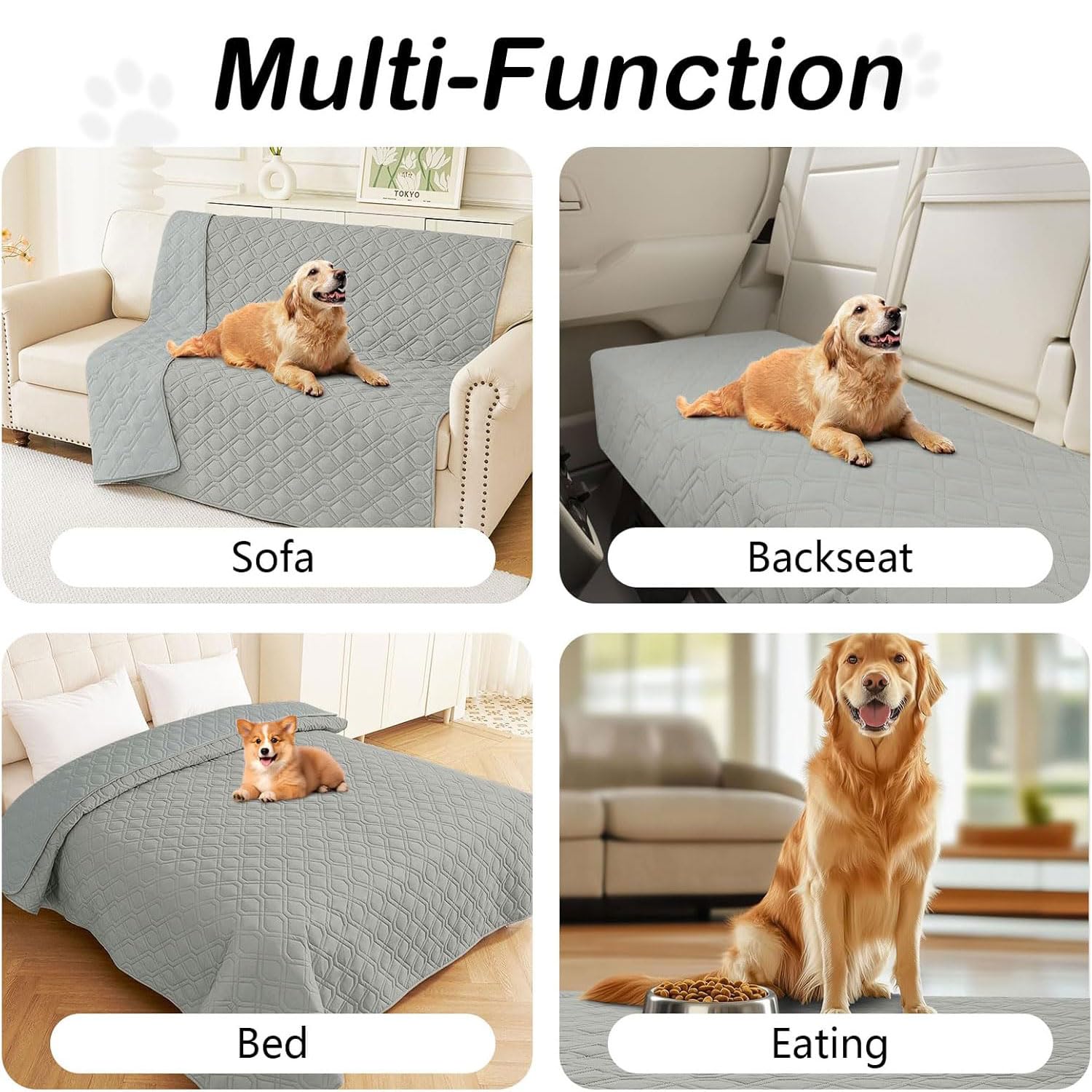 hyha dog blanket placed inside a kennel as a pet resting cover.